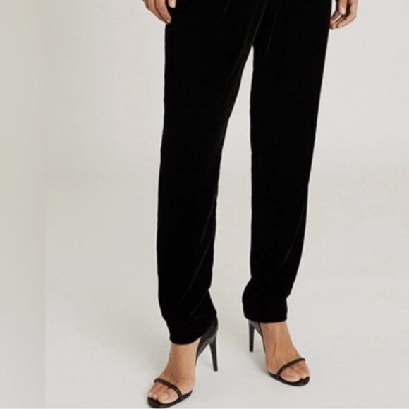 REISS Poppy Velvet High Waisted Trousers US 0 - Picture 7 of 9